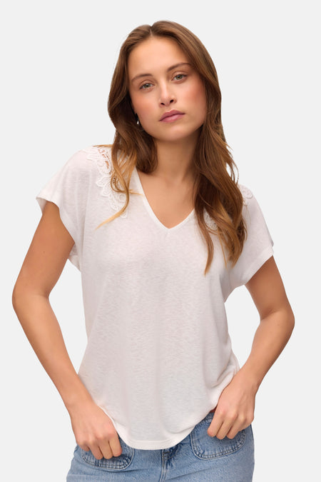 T-shirt met korte mouwen - wit