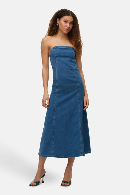 Kleedje - mid blue denim