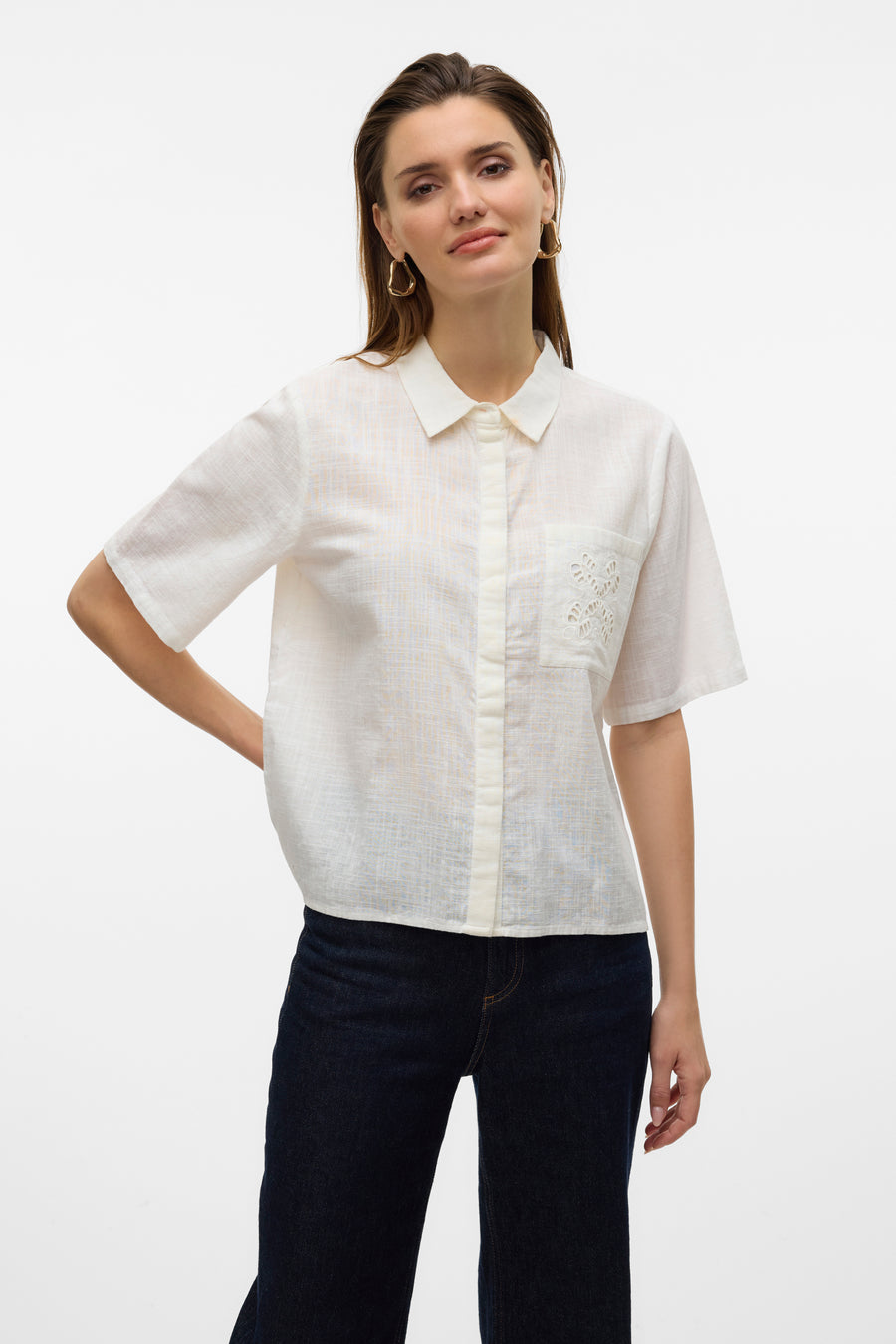 Chemise à manches courtes - blanc - VERO MODA®