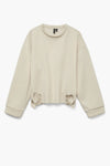 Sweater met ronde hals Ecru - VERO MODA®
