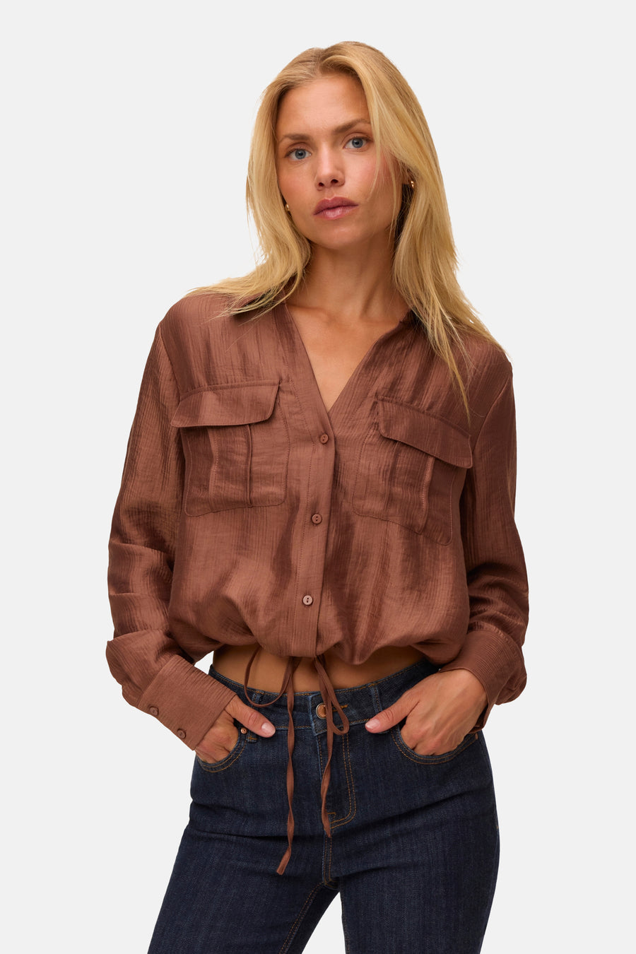 Chemisier (manches longues) brun - VERO MODA®
