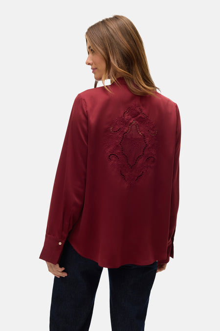 Blouse met lange mouwen - rood