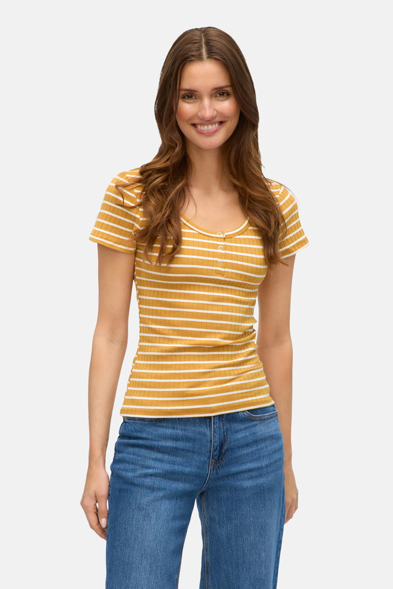 T-shirt met korte mouwen - ocre