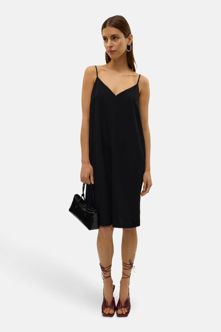 VMDESME S/L V-NECK ABK DRESS WVN BTQ GA