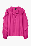 Blouse met lange mouwen - roze