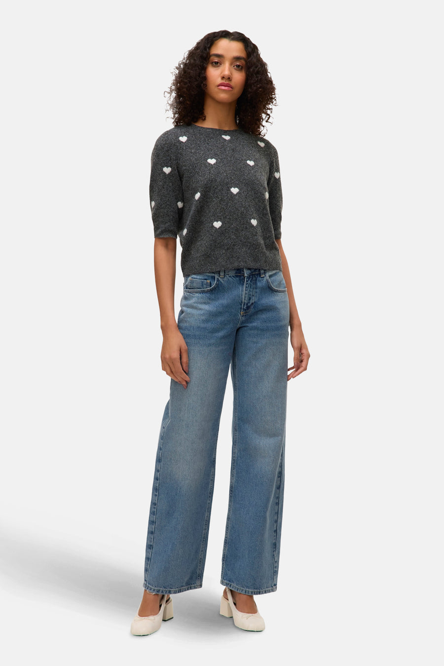 Pull à col rond - gris - VERO MODA®