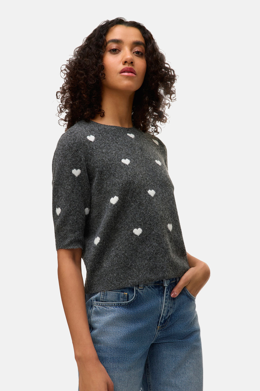 Pull à col rond - gris - VERO MODA®