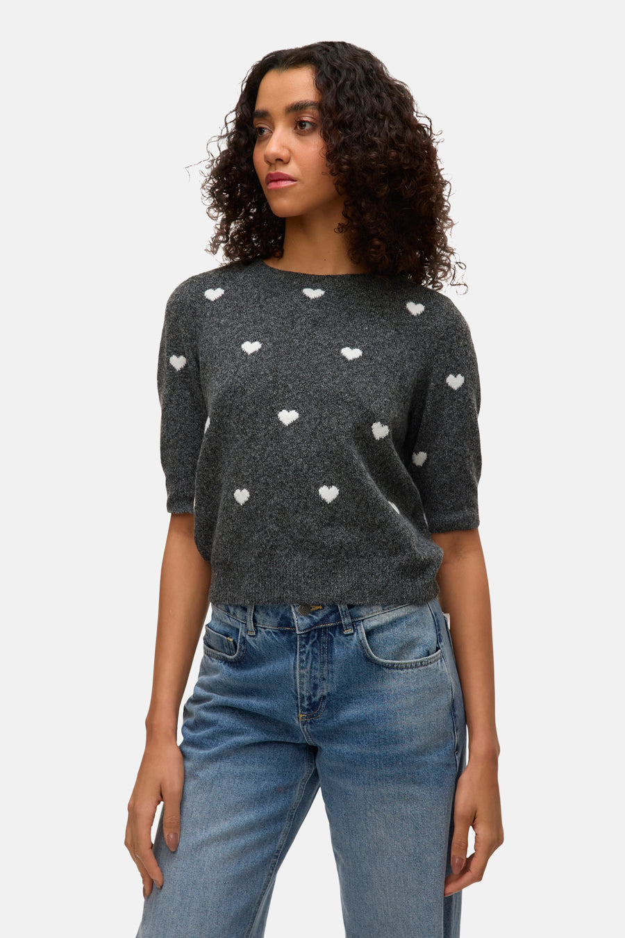 Pull à col rond - gris - VERO MODA®