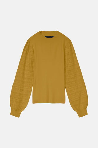 Pull à col rond - jaune - VERO MODA® - 6