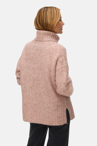 Pull met rolkraag - roze - VERO MODA®