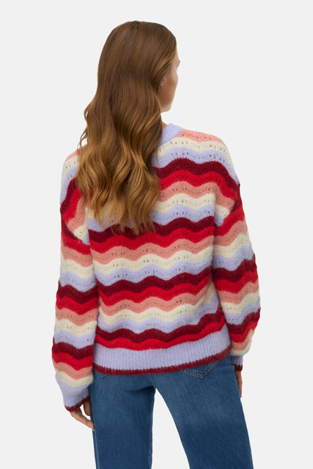 Pull met ronde hals - multicolor