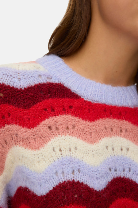 Pull met ronde hals - multicolor