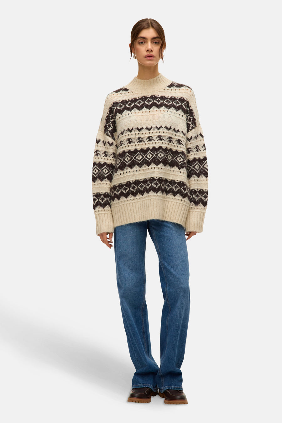 Pull à col rond - écru - VERO MODA®