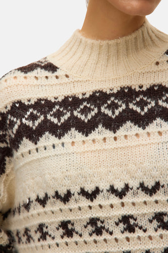 Pull à col rond - écru - VERO MODA®