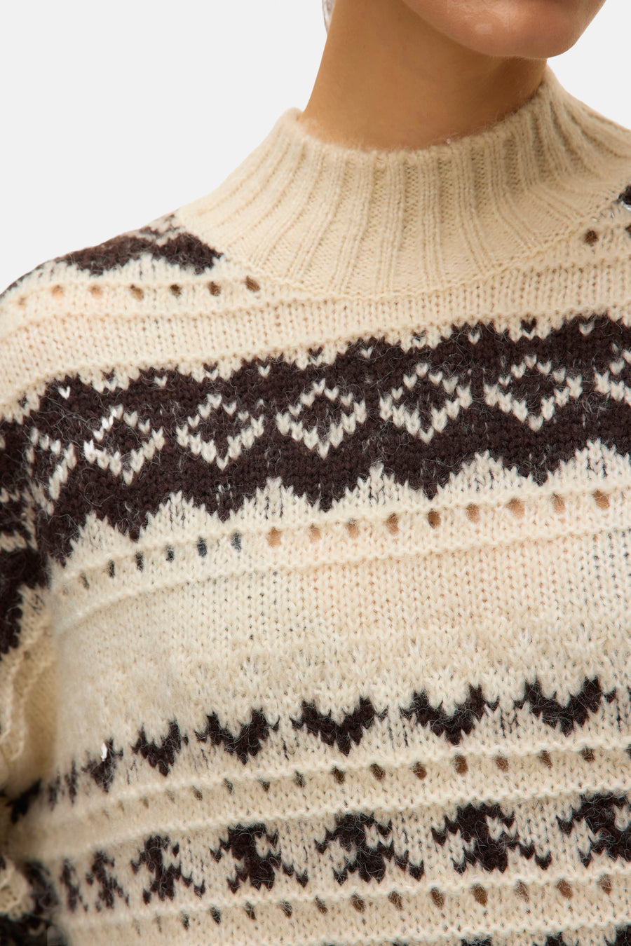 Pull à col rond - écru - VERO MODA®