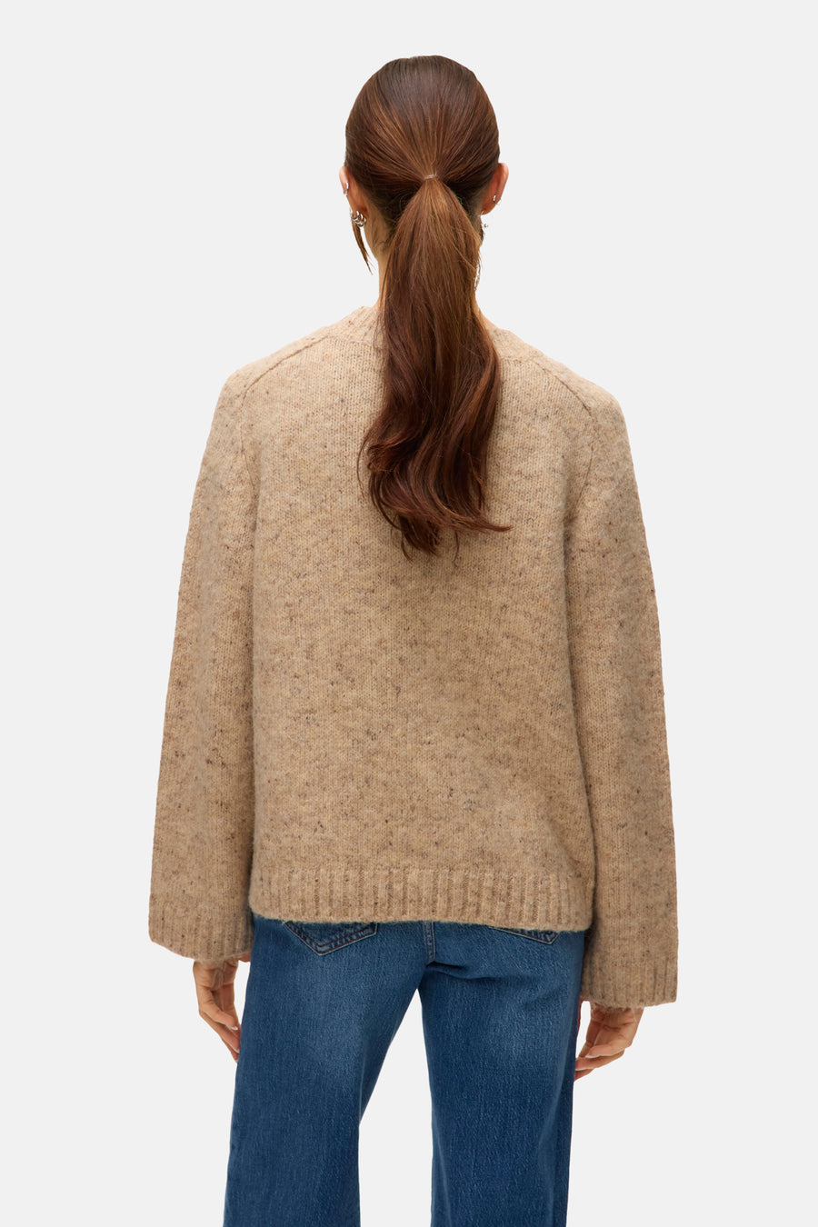 Pull met ronde hals - beige - VERO MODA®