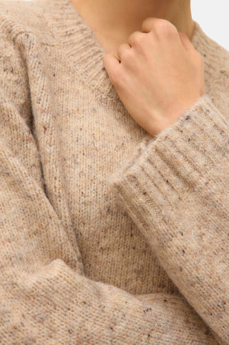 Pull met ronde hals - beige - VERO MODA®
