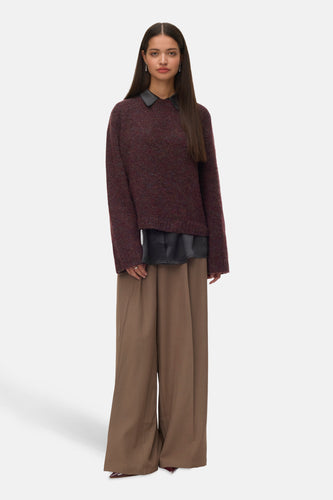 Pull met ronde hals - bordeaux - VERO MODA®