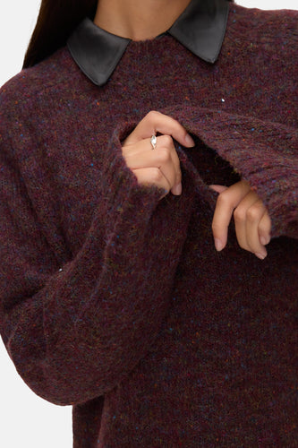 Pull met ronde hals - bordeaux - VERO MODA®