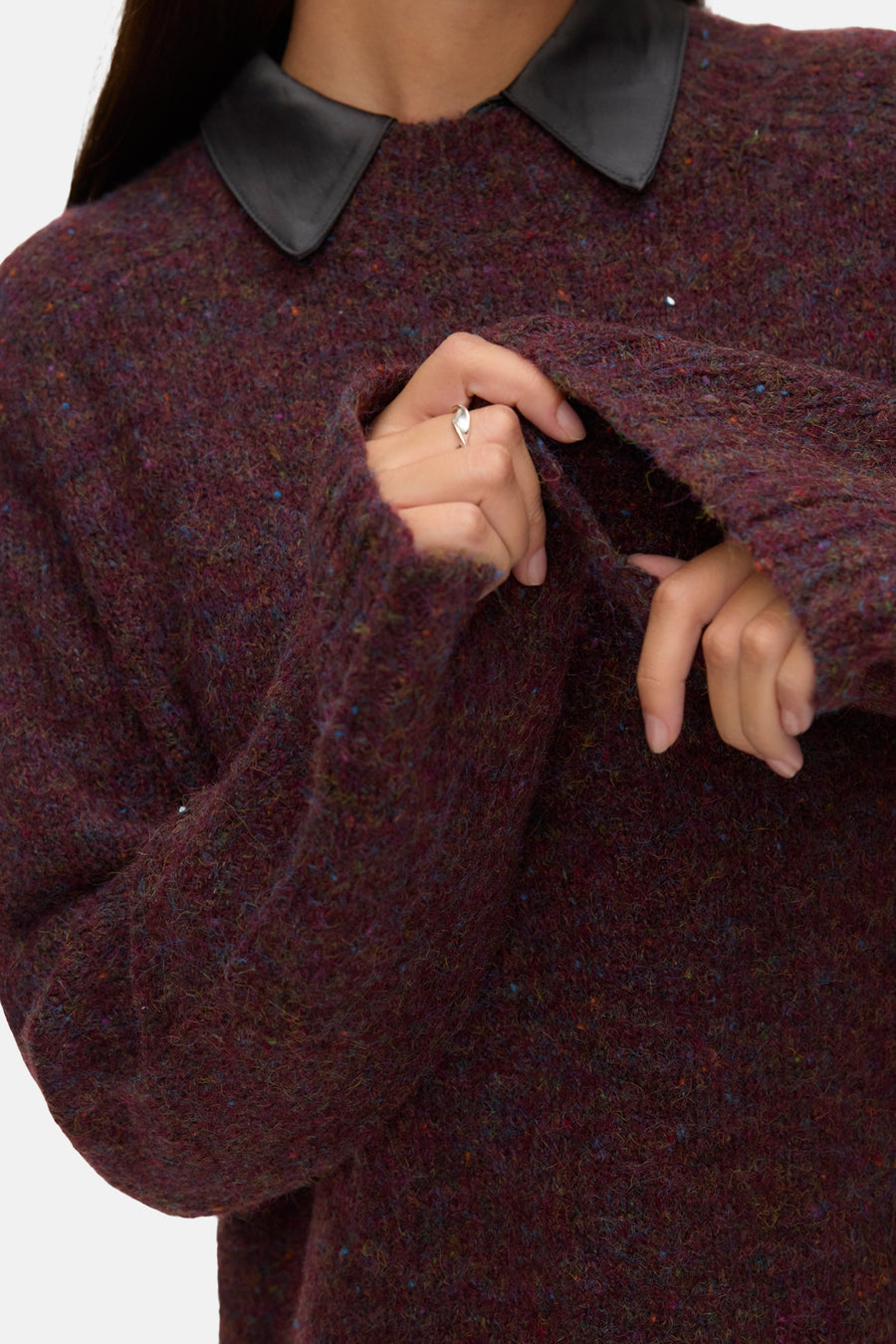 Pull met ronde hals - bordeaux - VERO MODA®