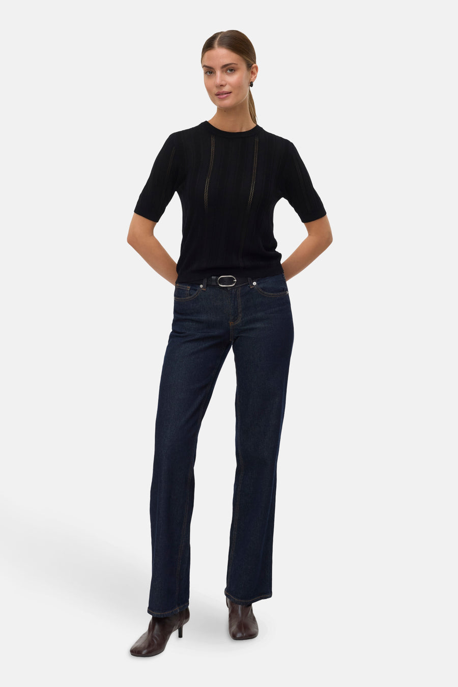 Pull à col rond - noir - VERO MODA®