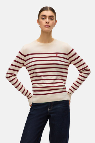 Pull à col rond - écru - VERO MODA®