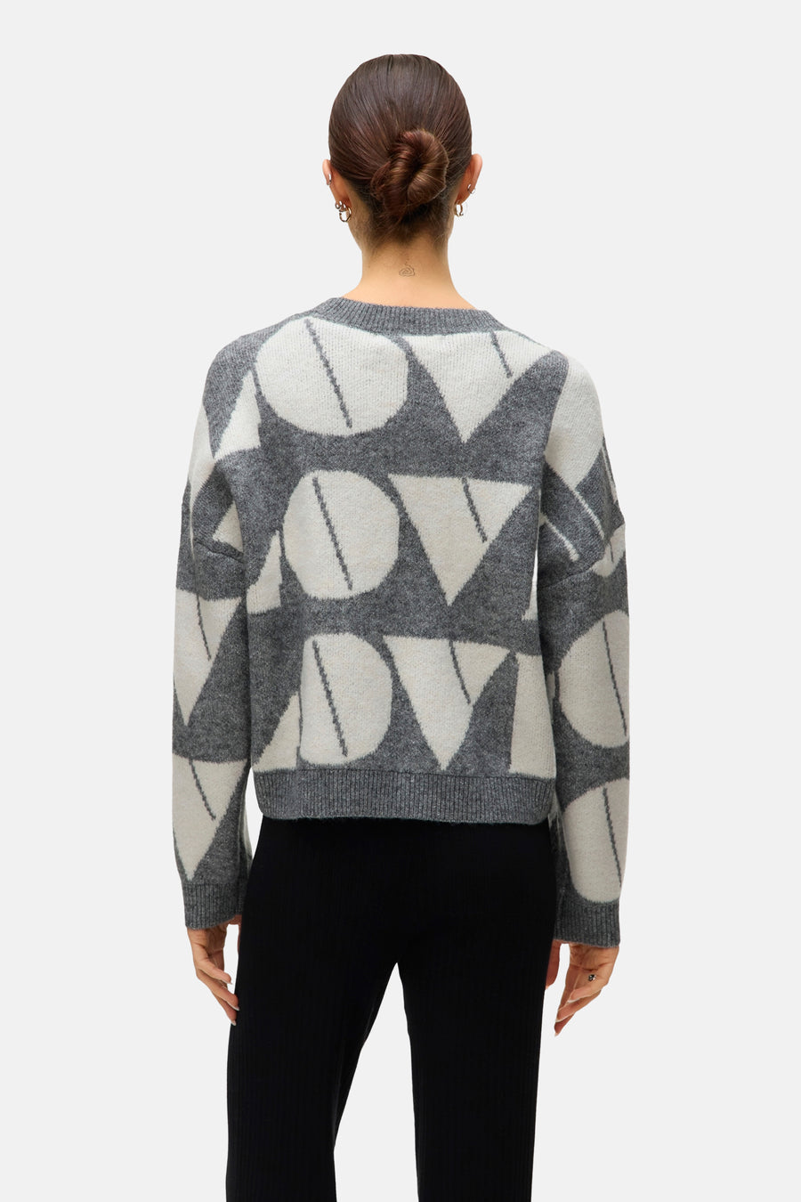 Pull met ronde hals - grijs - VERO MODA®