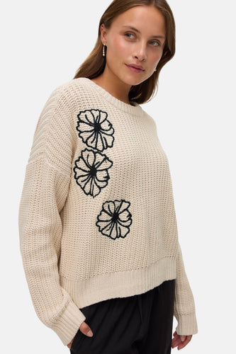 Pull met ronde hals - ecru - VERO MODA®