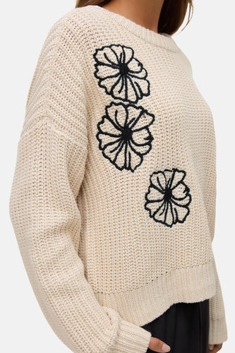 Pull met ronde hals - ecru - VERO MODA®