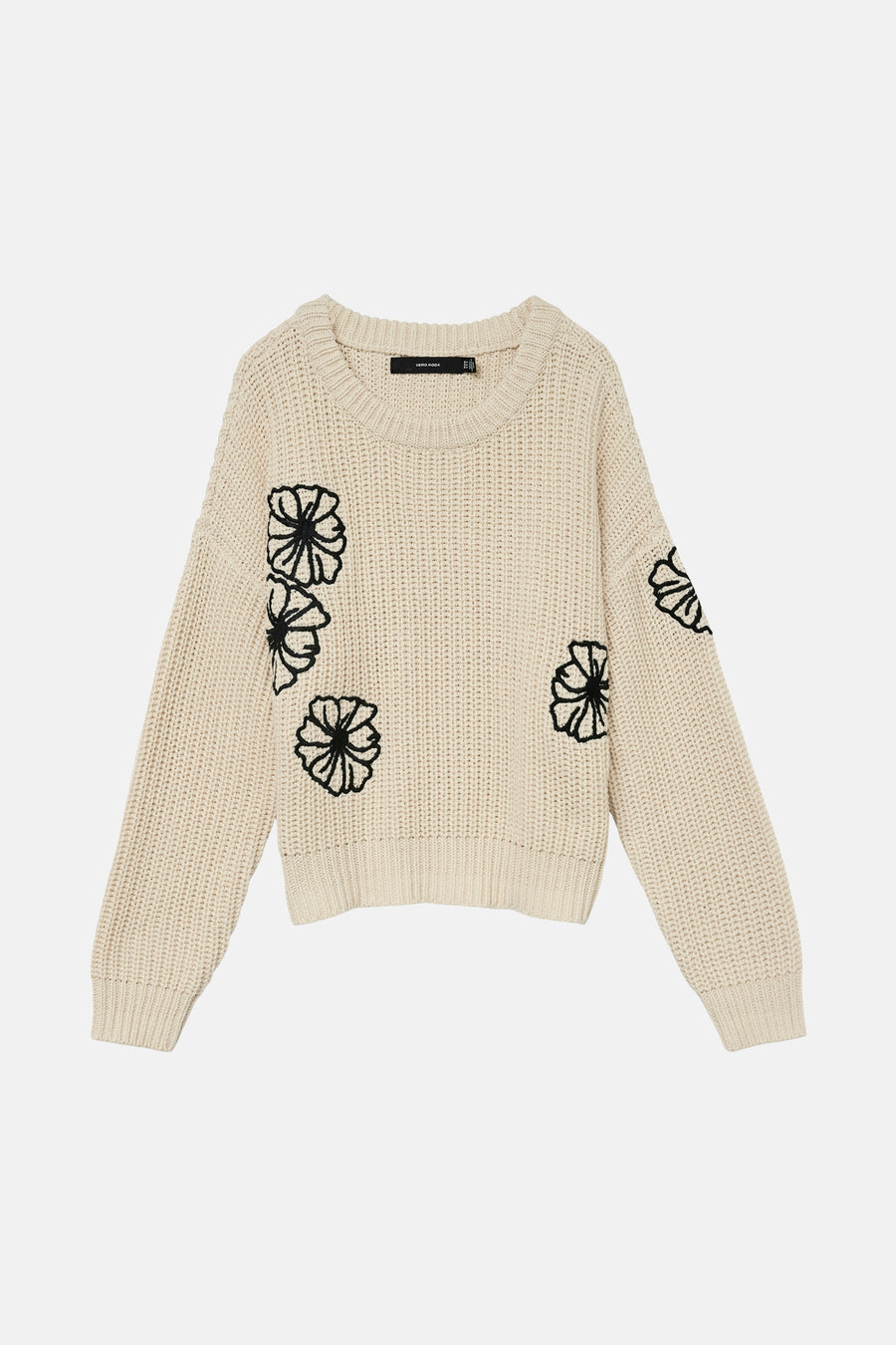 Pull met ronde hals - ecru - VERO MODA®