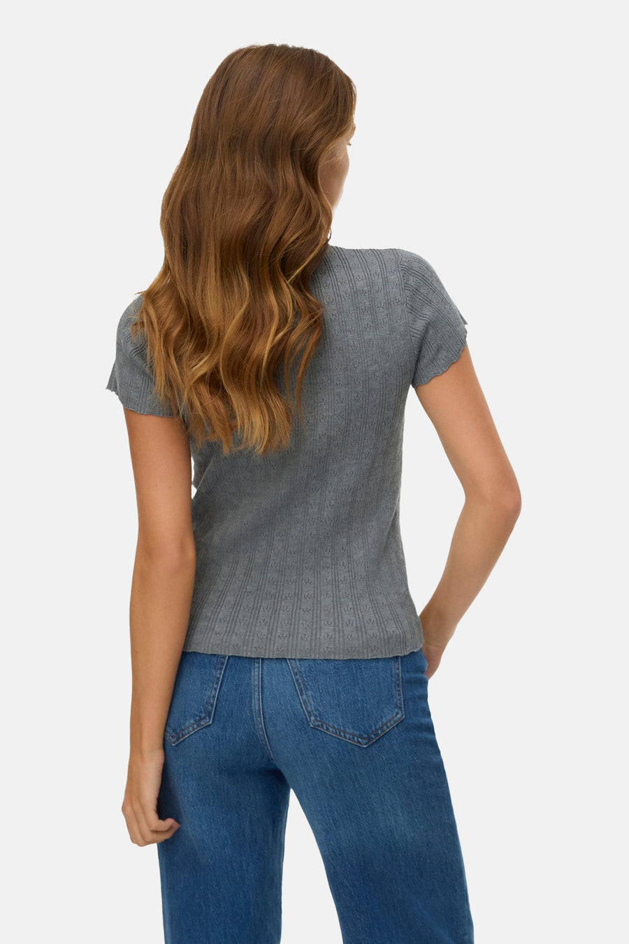 T-shirt met korte mouwen - grijs - VERO MODA®