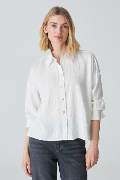 Chemise à manches longues - blanc