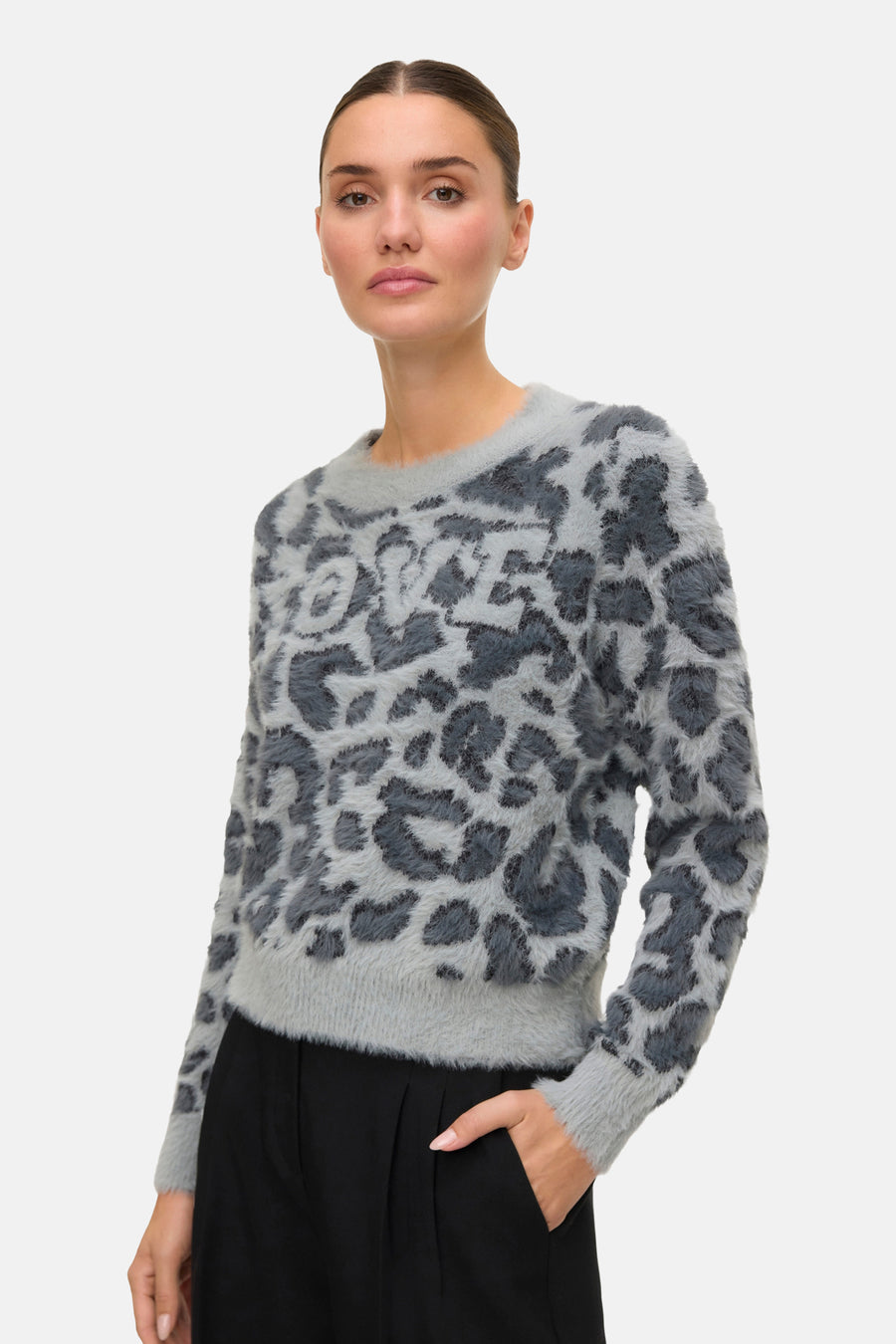 Pull met ronde hals - grijs - VERO MODA®