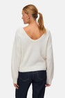 Pull met ronde hals - beige