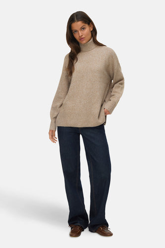 Pull col roulé beige - VERO MODA® - VERO MODA®