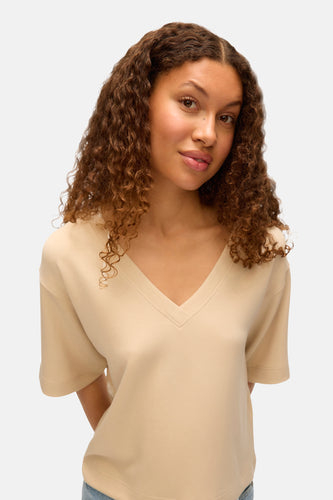 T-shirt met korte mouwen - ecru - VERO MODA®