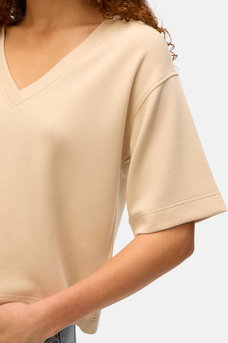 T-shirt met korte mouwen - ecru - VERO MODA®