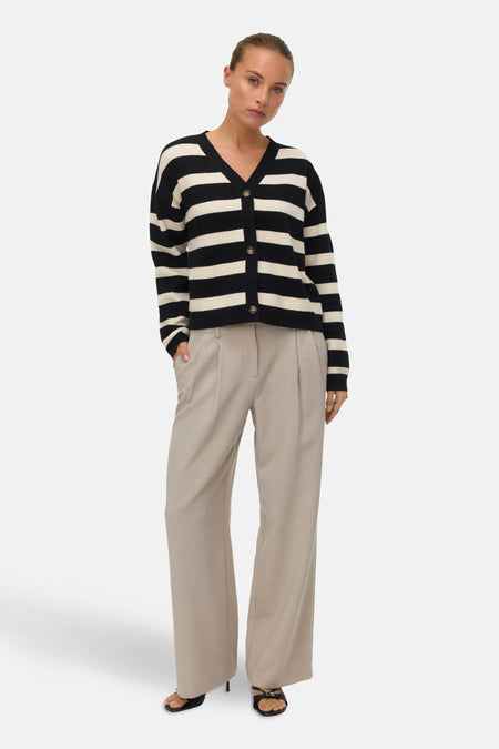 VMSABA FULL NEEDLE LS V-NECK CARDI NOOS