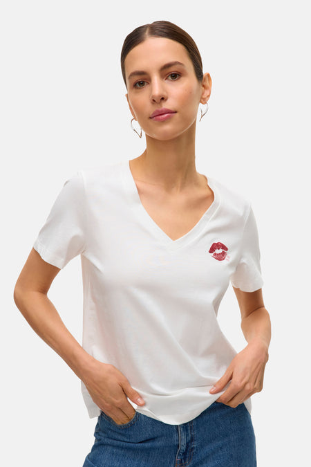 T-shirt met korte mouwen - wit