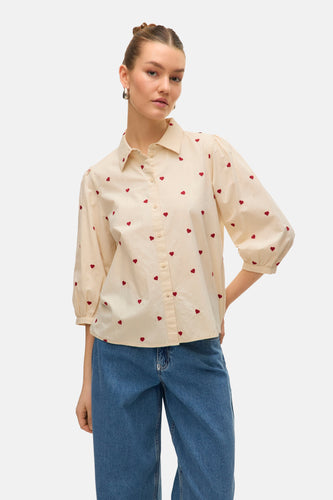 Hemd met korte mouwen - beige - VERO MODA®