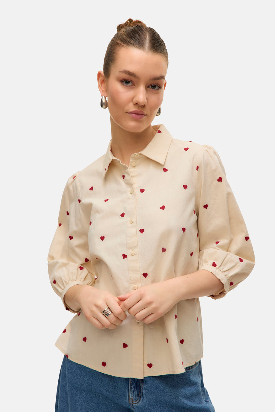Hemd met korte mouwen - beige - VERO MODA®