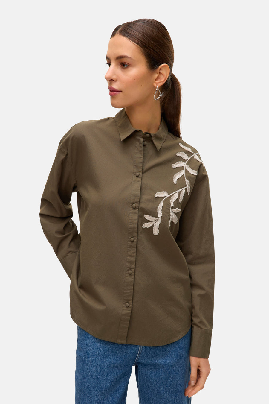 Hemd met lange mouwen - khaki - VERO MODA® - 4