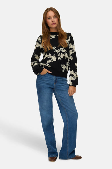 Pull à col rond - noir