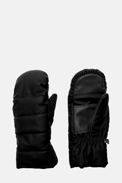Zwarte handschoenen van VERO MODA met gewatteerd design en leren details.