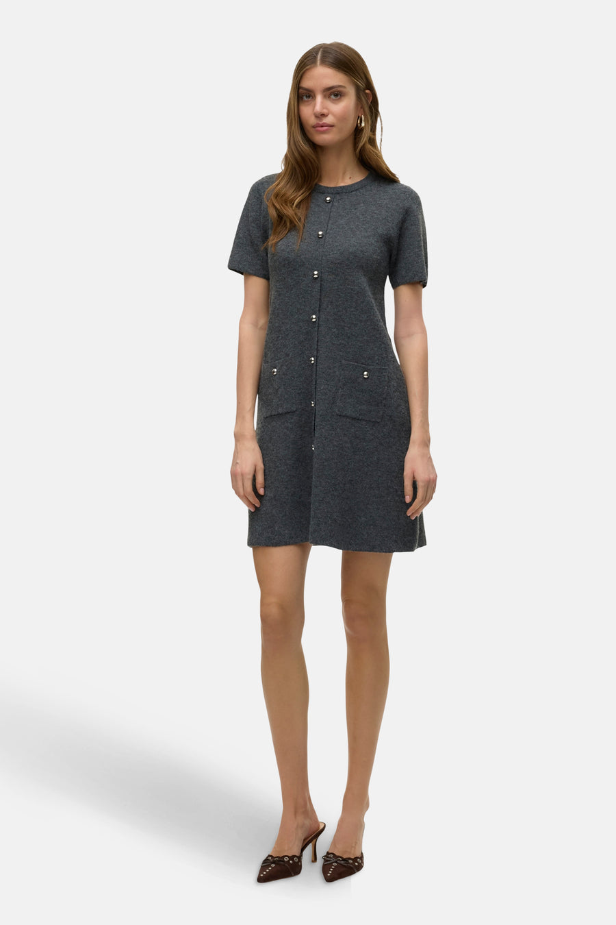 Robe à manches courtes - gris - VERO MODA®
