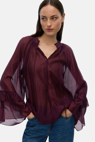 Blouse met lange mouwen - Bordeaux - VERO MODA®