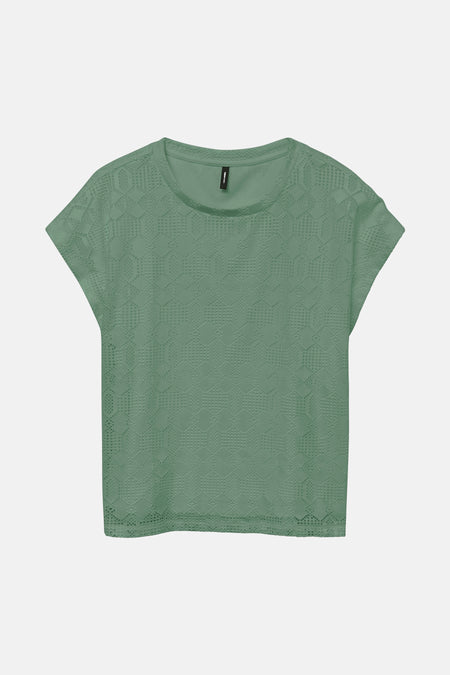 VMNINA SS CROCHET O-NECK T-SHIRT JRS BTQ