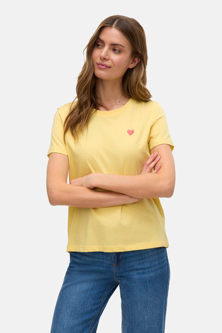 T-shirt met korte mouwen - geel