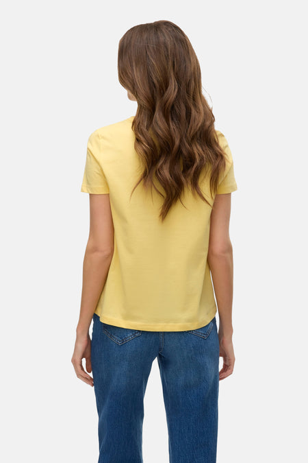 T-shirt met korte mouwen - geel