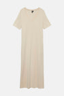 Kleedje met korte mouwen - beige